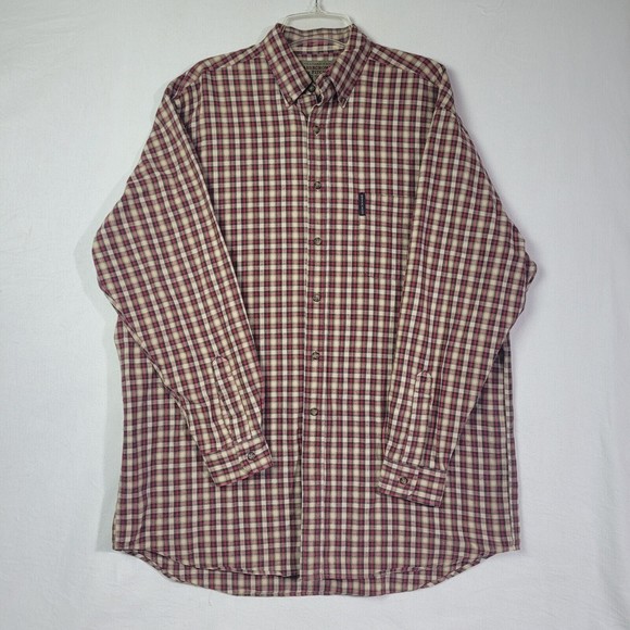 Vintage Abercrombie & Fitch Mens Size L Large Button Front Shirt Checkered Fall - Picture 1 of 8